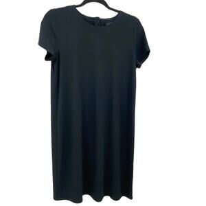 J Jill Wearever Collection Swing Trapeze Dress Size Small Black Short Sleeve